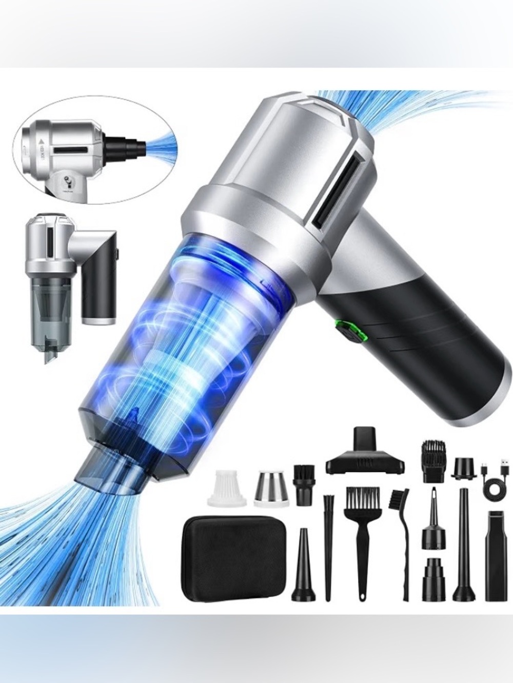 Handheld Car Vacuum Portable Cordless with 18000PA Super Suction, NEW